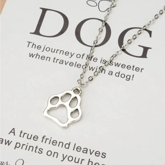 NATIONAL WORK LIKE A DOG 🐕 SALE🎁🎁$8 New dog paw charm necklace - Picture 3 of 3
